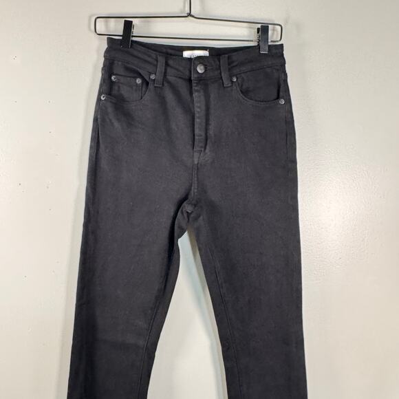 Pistola Black Colleen Split Hem Jeans High Rise Straight Leg Womens Size 26 - Picture 4 of 11